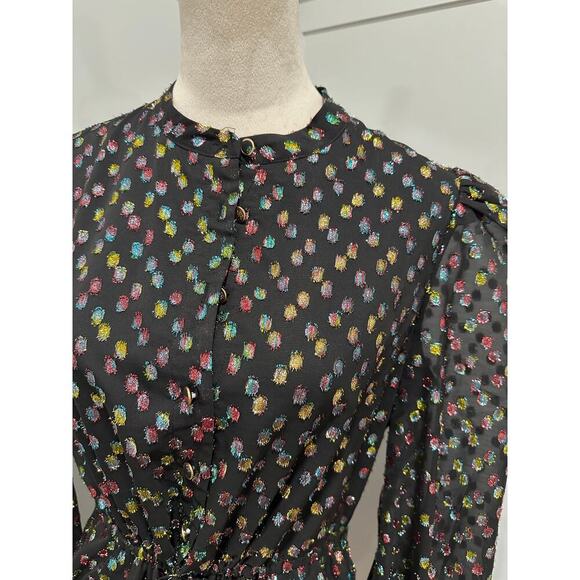 Milly Reina Confetti Dot Dress Size 8 - Picture 3 of 5